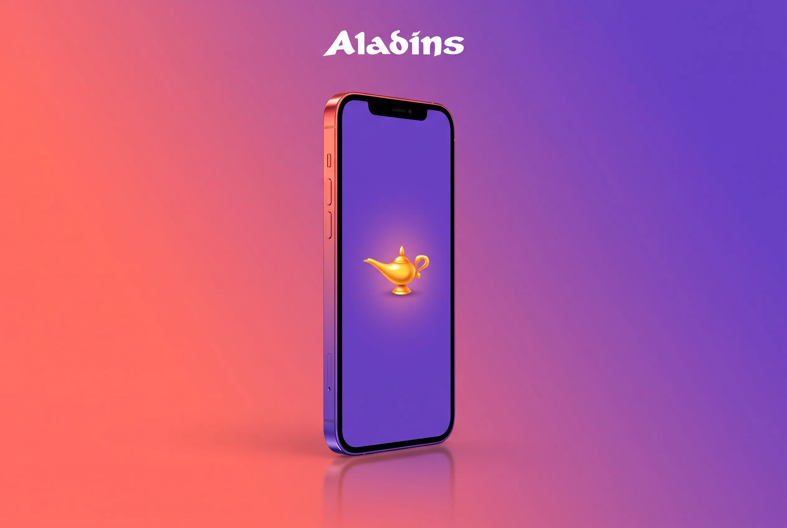 Aladins mobilās versijas ilustrācija ar tālruni
