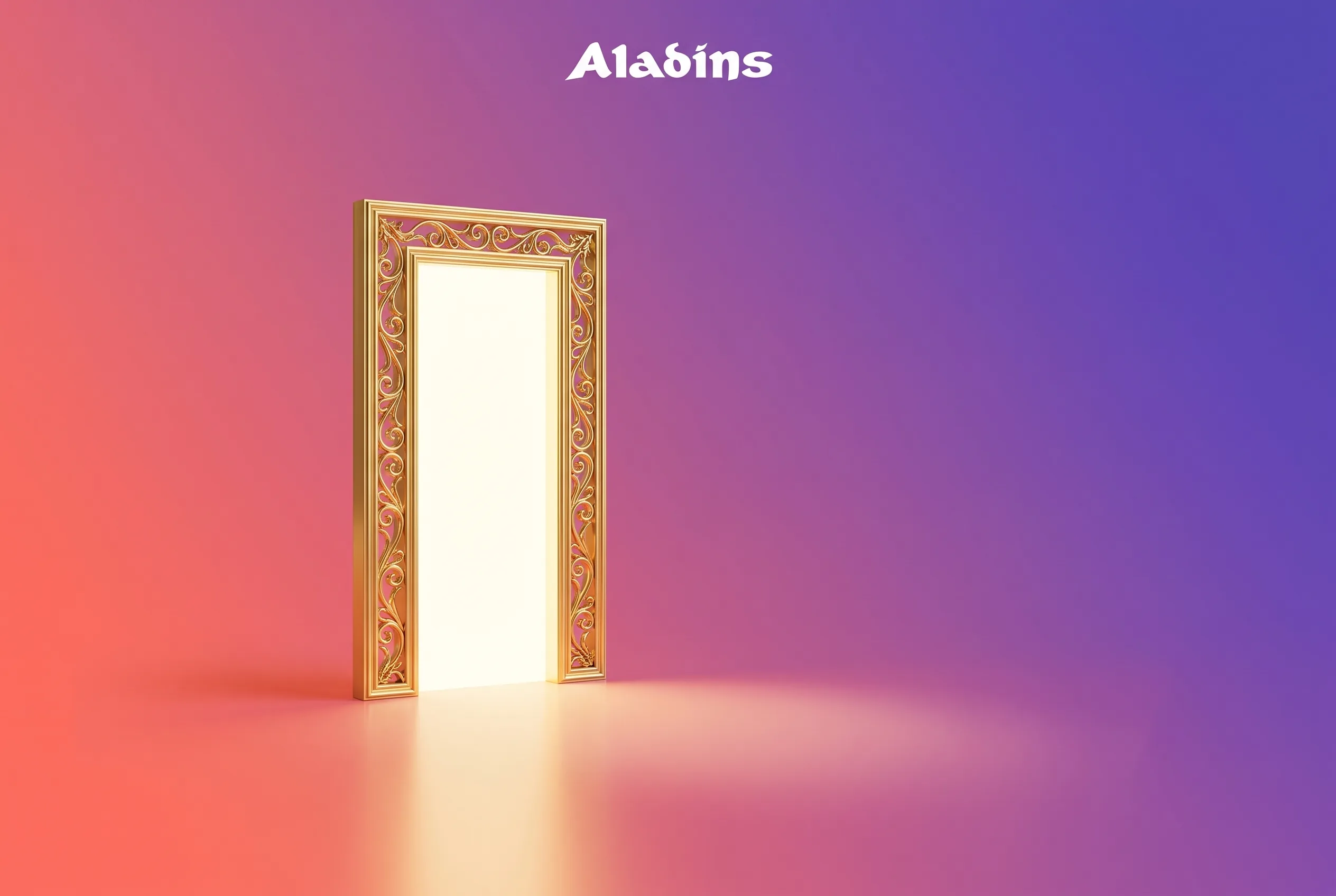 Aladins konta atvēršanas ilustrācija
